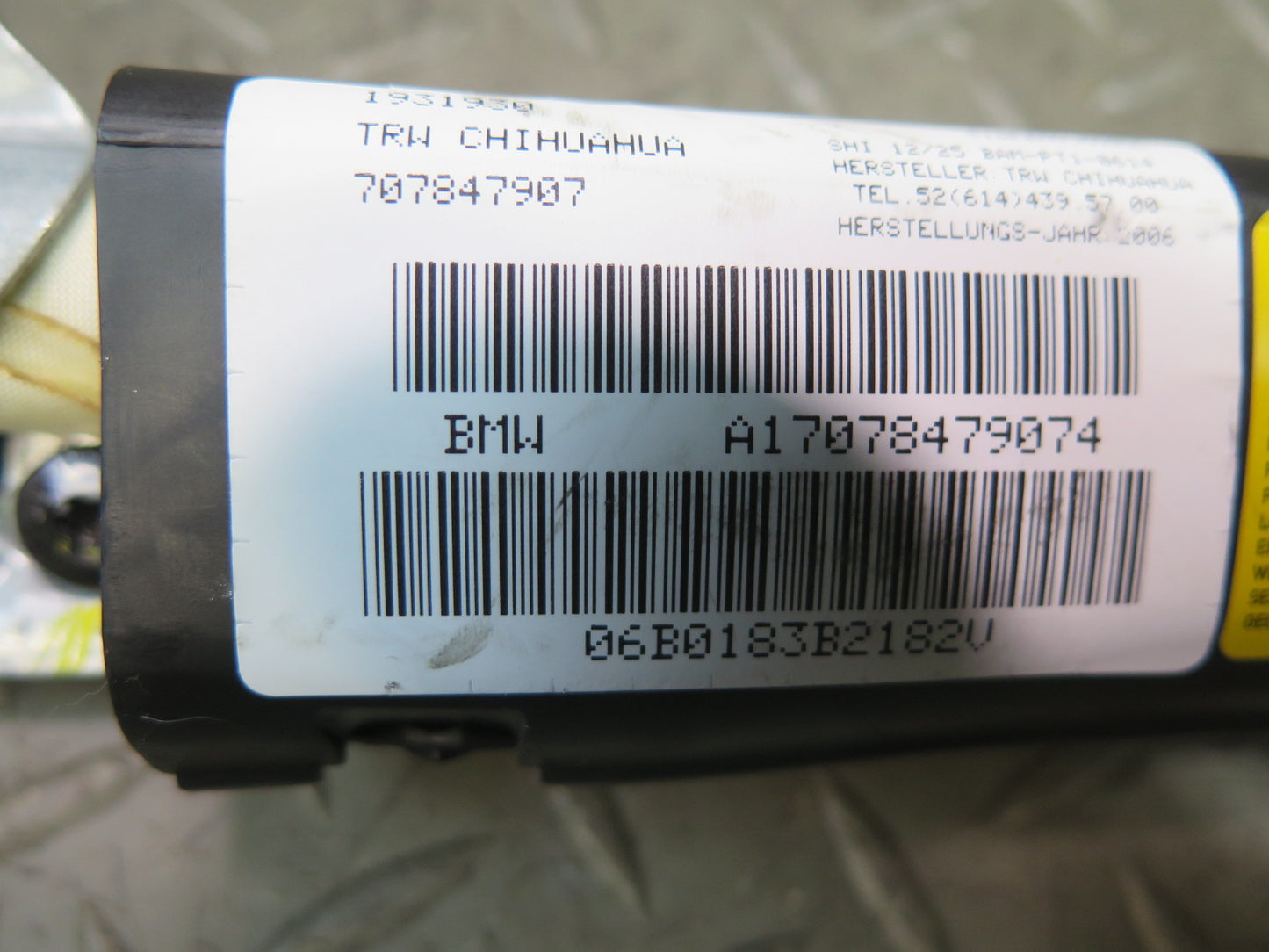 04-06 BMW X5 E53 REAR LEFT SRS CURTAIN AIR BAG OEM