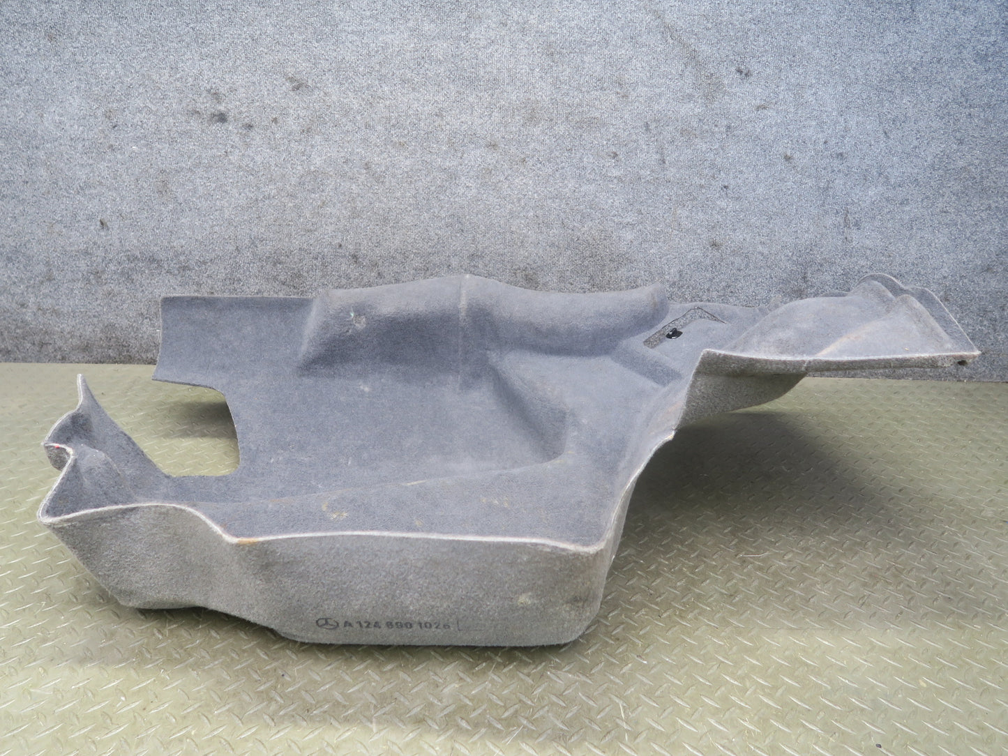 86-93 Mercedes W124 300E Rear Left Trunk Carpet Liner Trim Cover Panel OEM