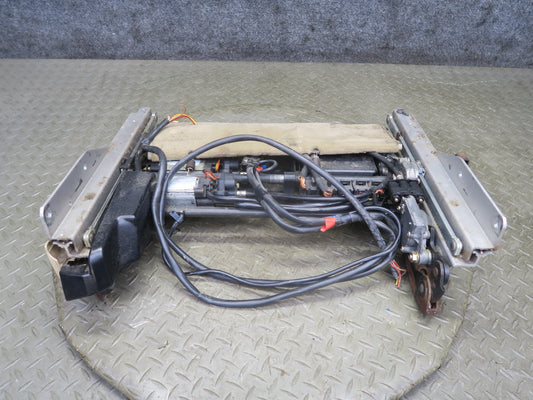 90-93 Mercedes W124 300E Front Left Seat Lower Frame Track Rail w Motors OEM