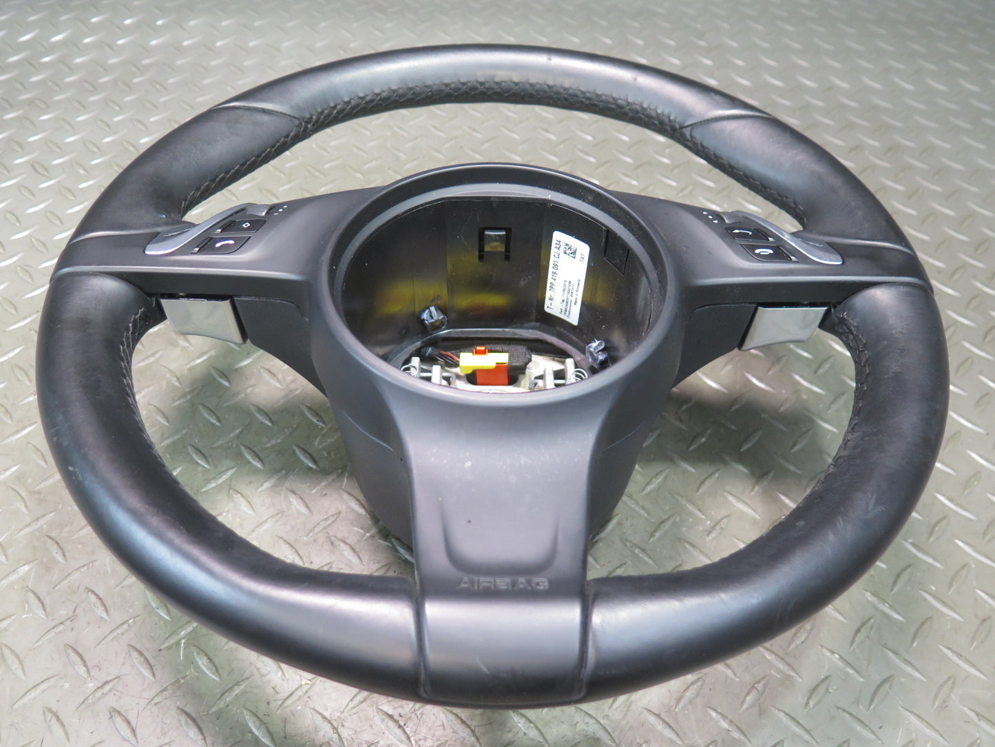 2010-2016 Porsche Panamera 970 Leather Steering W/ Controls Black
