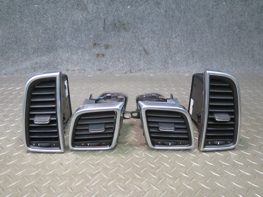 10-16 Porsche Panamera 970 Front Dash Left & Right Side A/C Heater Air Vent Set