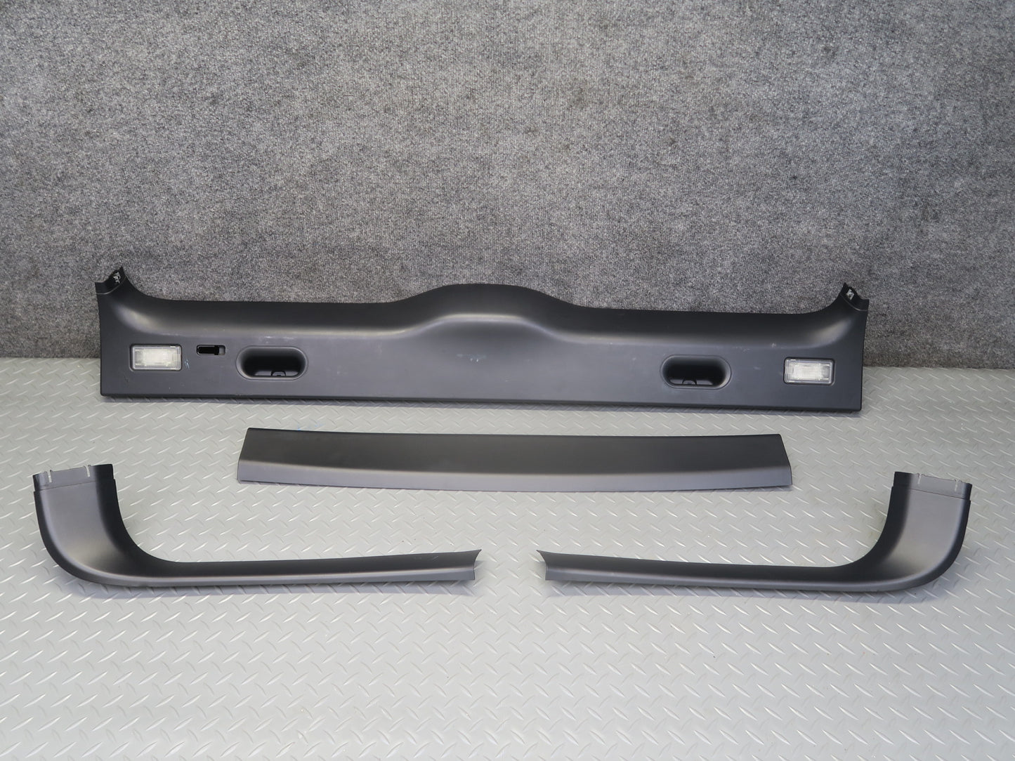 00-06 BMW E53 X5 Set of 4 Rear Trunk Hatch Lid Interior Trim Panel Black OEM
