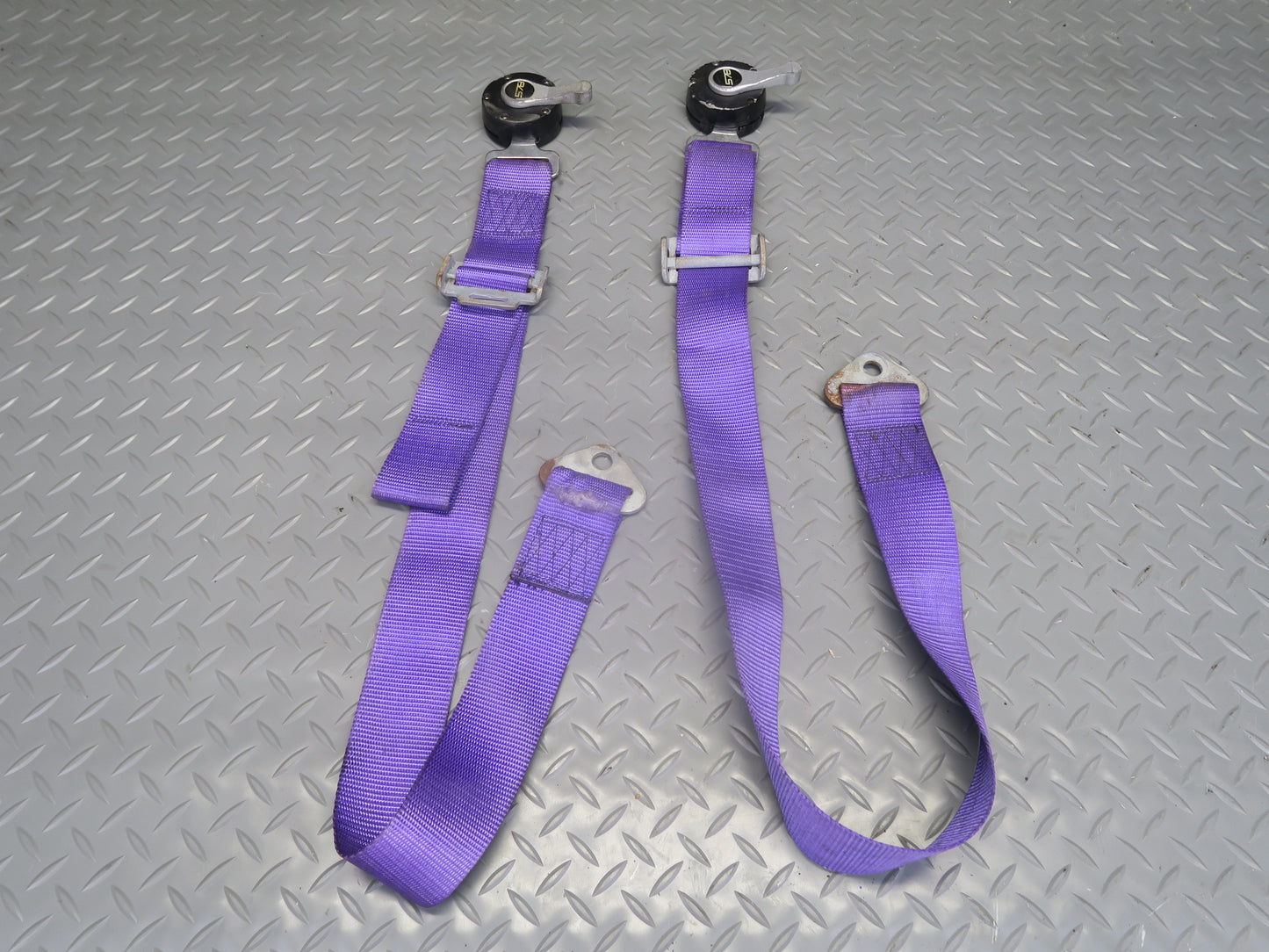 Set of 2 578 Camlock 4-POINT Universal Seat Belt Purple