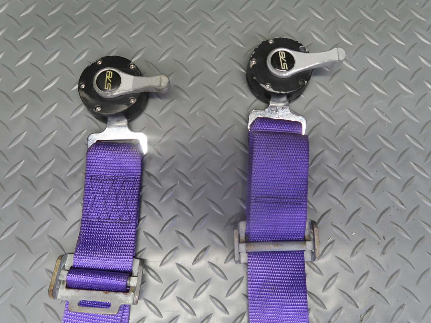 Set of 2 578 Camlock 4-POINT Universal Seat Belt Purple