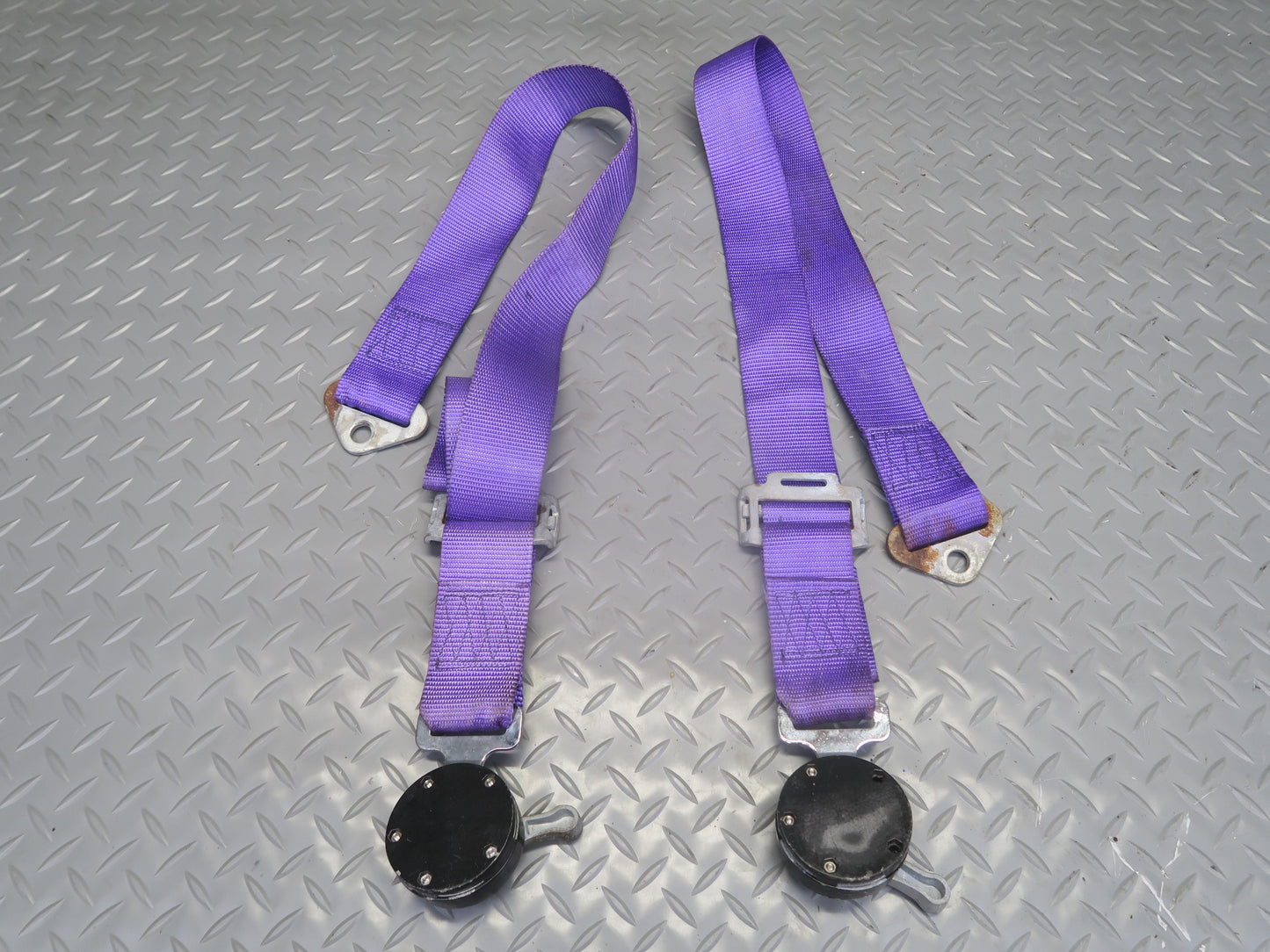Set of 2 578 Camlock 4-POINT Universal Seat Belt Purple