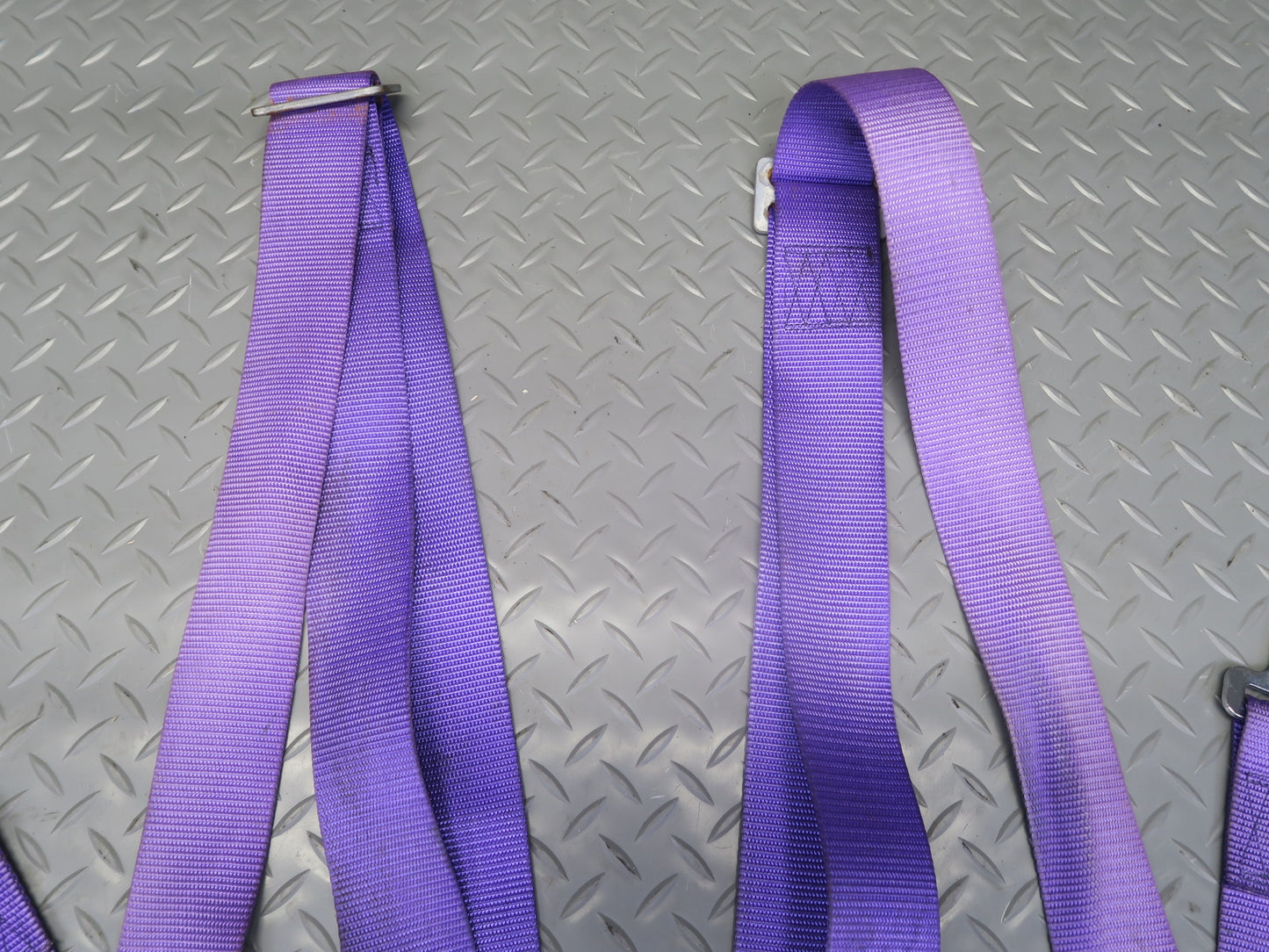Set of 2 578 Camlock 4-POINT Universal Seat Belt Purple