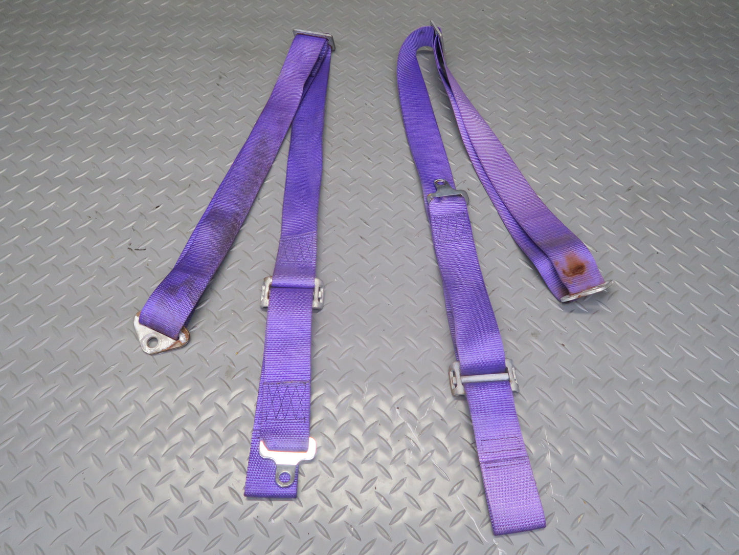 Set of 2 578 Camlock 4-POINT Universal Seat Belt Purple