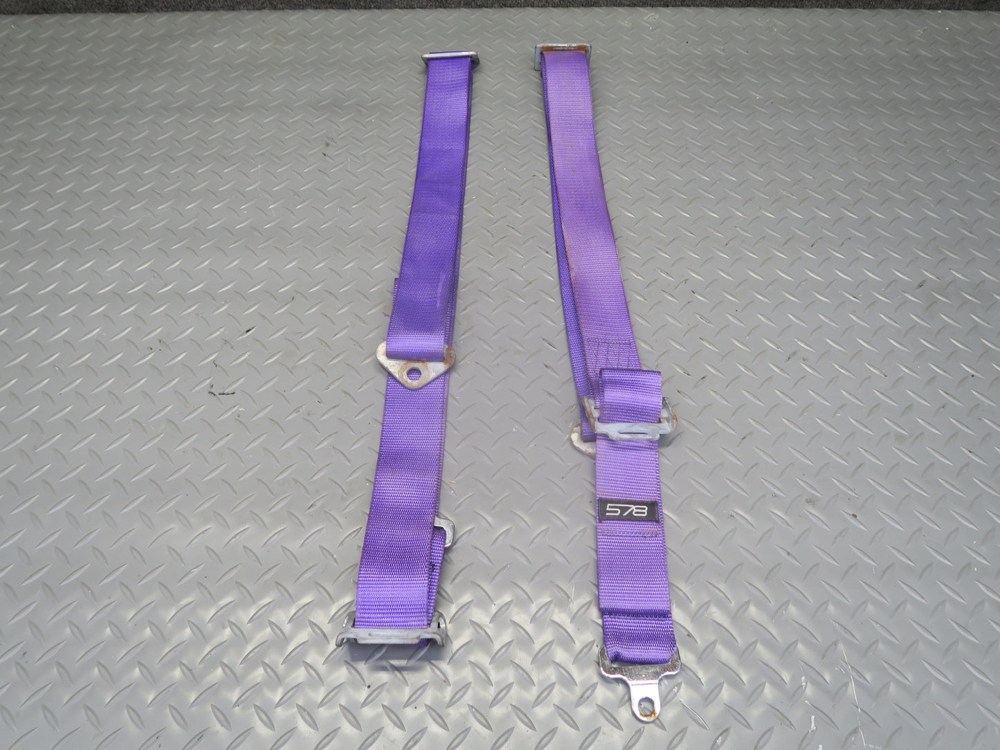 Set of 2 578 Camlock 4-POINT Universal Seat Belt Purple
