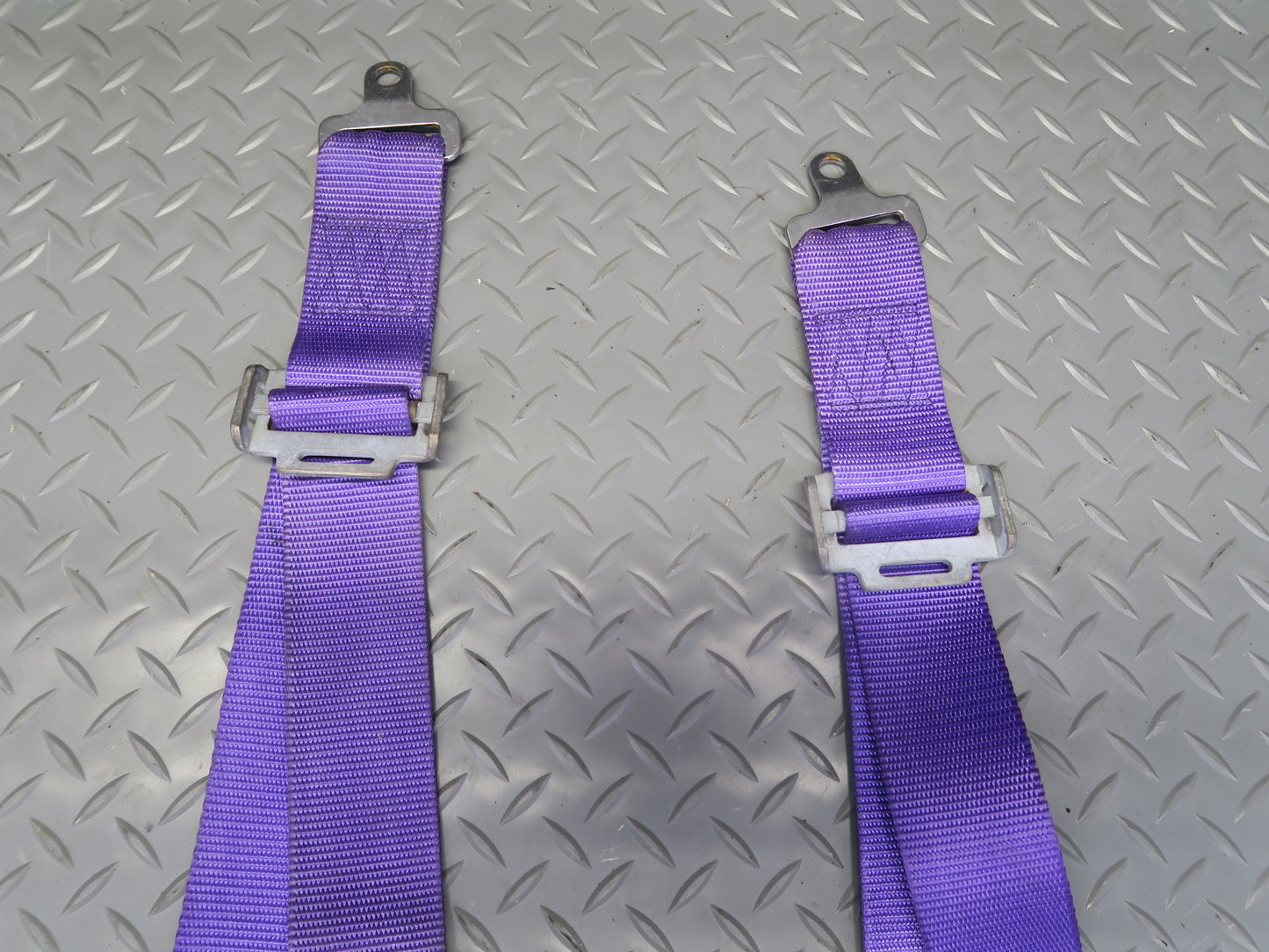 Set of 2 578 Camlock 4-POINT Universal Seat Belt Purple