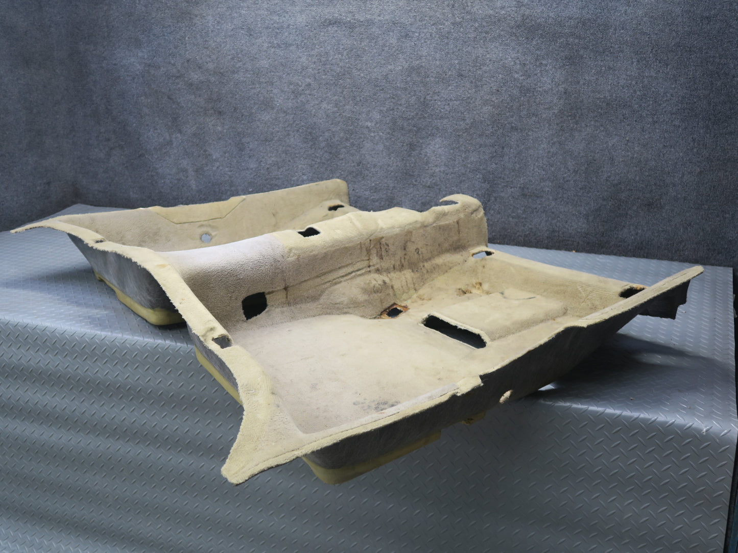 86-93 Mercedes W124 300E Sedan Front Interior Floor MAT Carpet Cover Beige OEM
