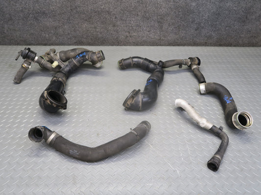 15-18 Porsche Macan Turbo 3.6L Engine Left Right Air Intake Hose Pipe Line Set