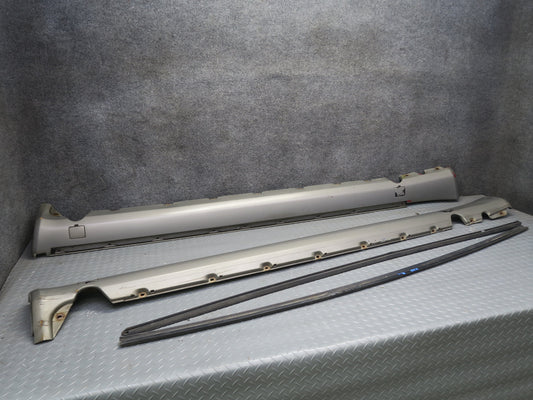 90-93 Mercedes W124 300E Left & Right Side Skirt Rocker Panel Molding Set OEM