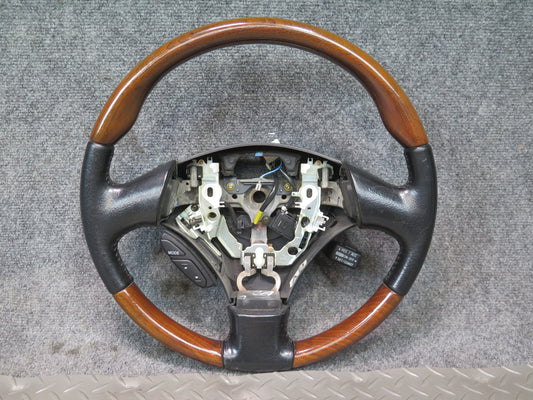 01-05 Lexus UZS160 GS300 GS430 Leather Wood Steering w Controls OEM