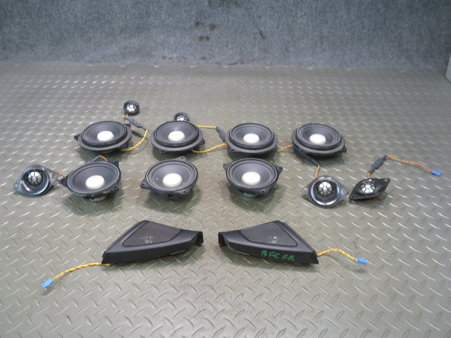 11-16 BMW F10 550ix 14pcs Front & Rear TOP Hifi Tweeter Speaker Set OEM
