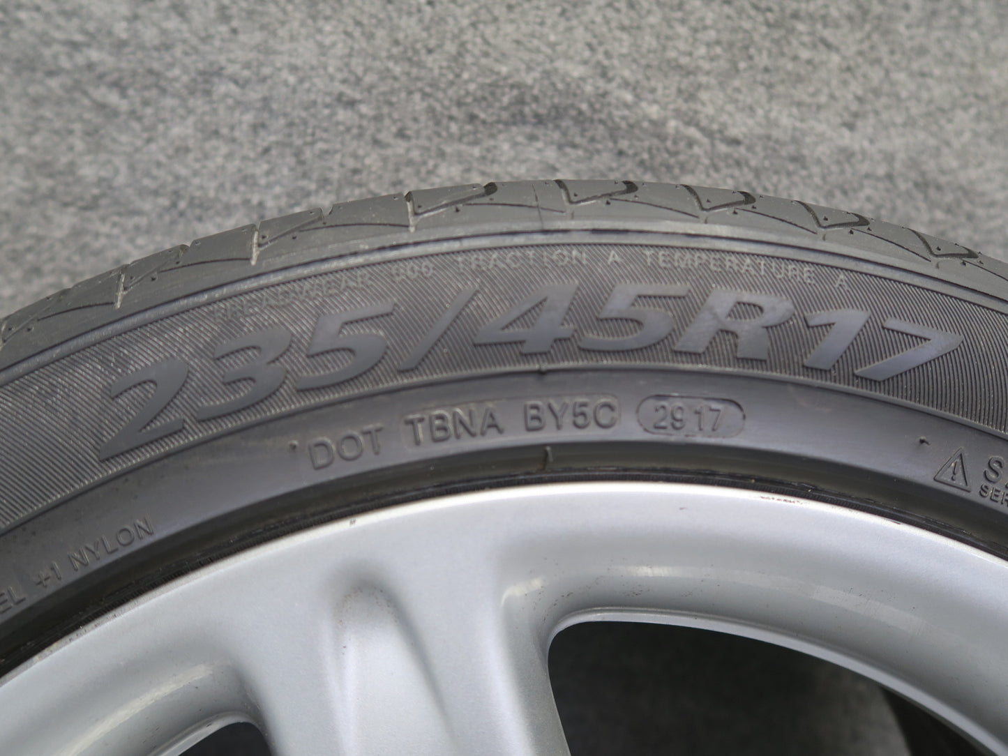 98-02 Lexus GS300 GS430 R17 17" Alloy Wheel Rim 17x8J ET50 w Tire 235/45 OEM