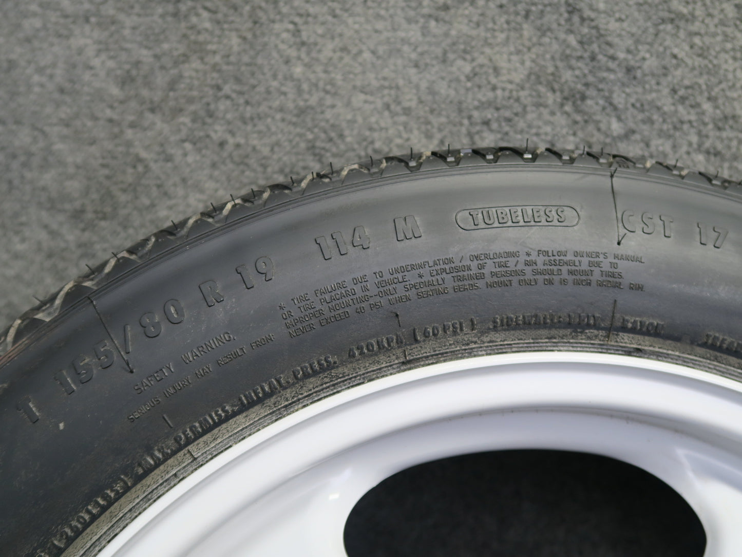 02-06 BMW E53 X5 Spare R19" Tire Wheel Rim 19x5J ET40 155/80 6756858 OEM
