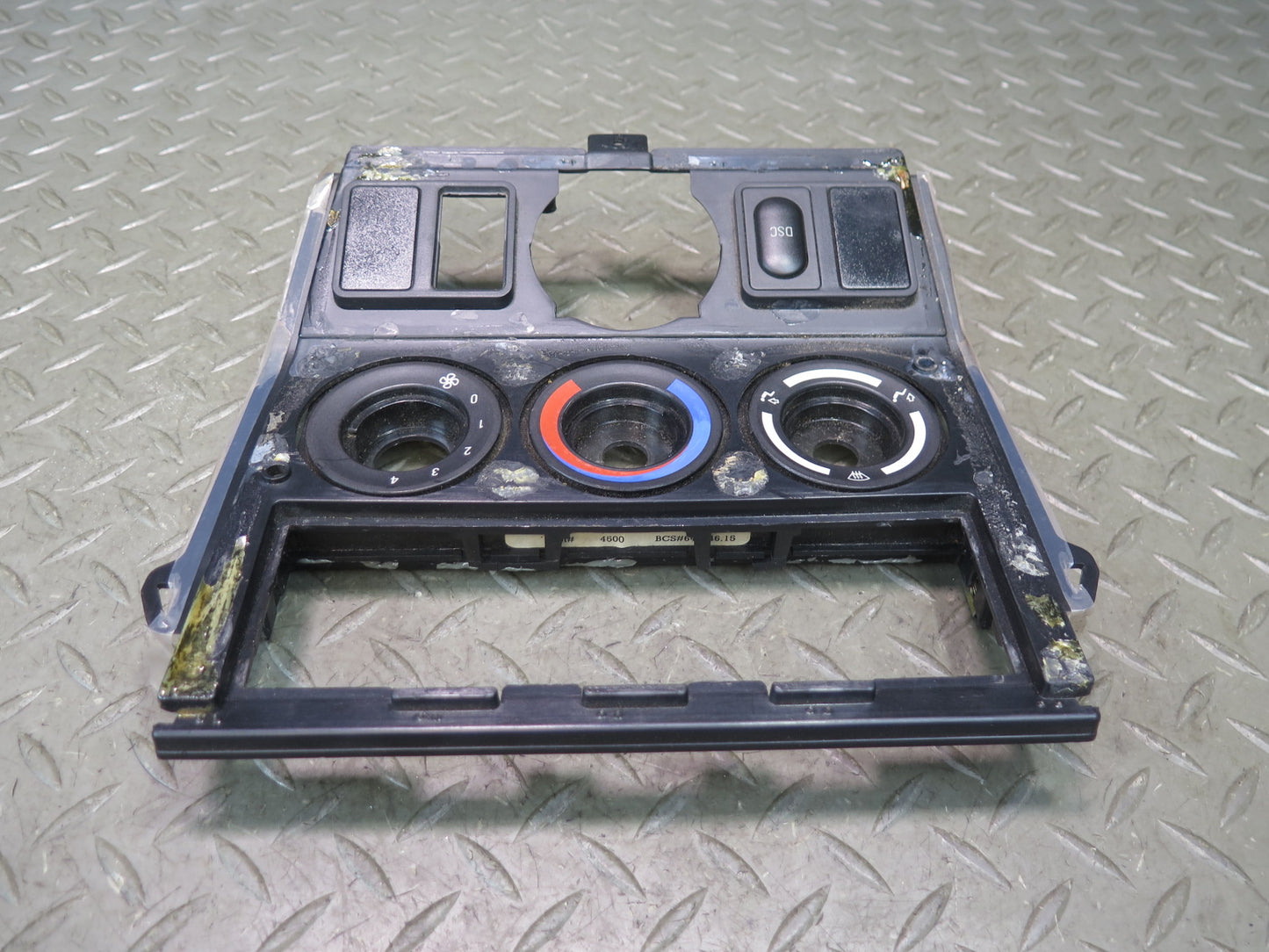 00-02 BMW E36/7 Z3 Center Console A/C Heater Switch Trim Panel Black OEM