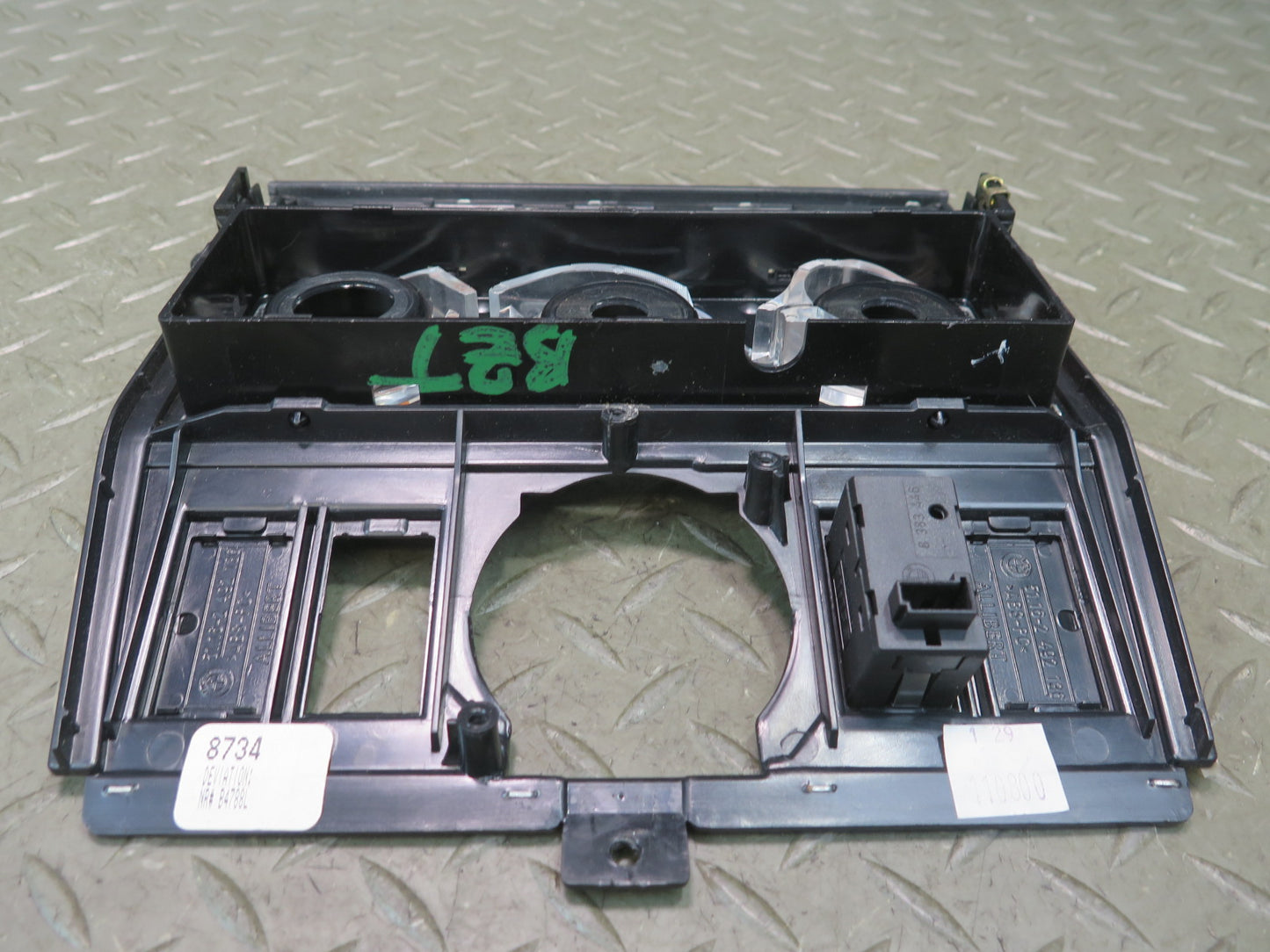 00-02 BMW E36/7 Z3 Center Console A/C Heater Switch Trim Panel Black OEM