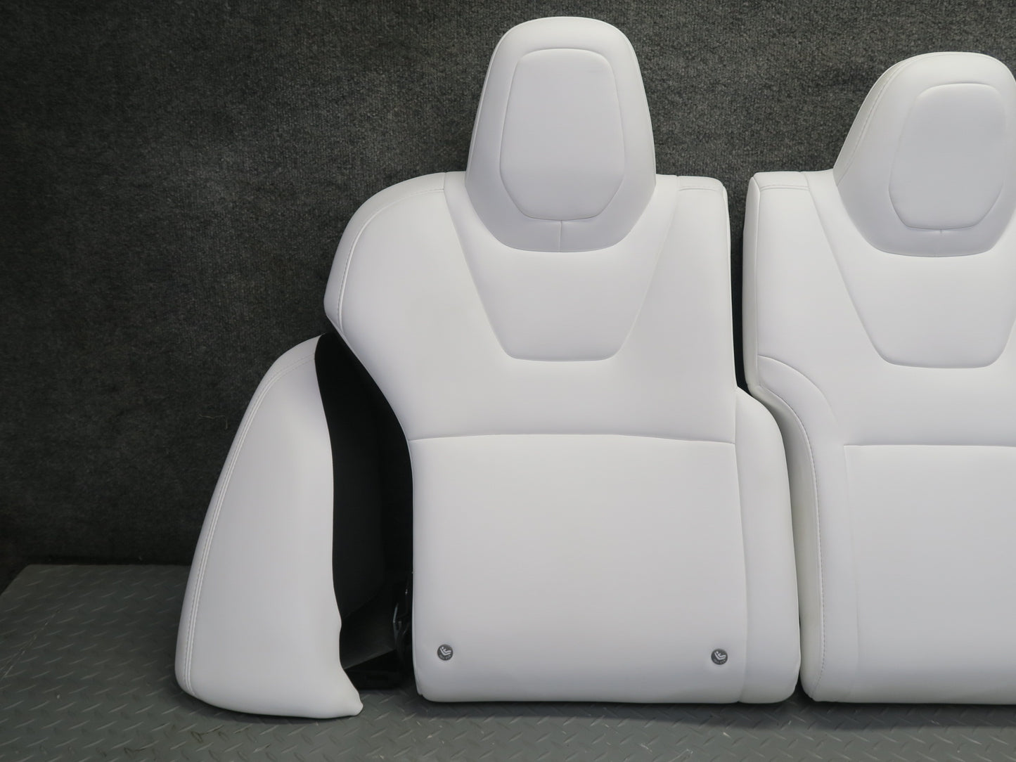 2016-2019 Tesla Model S 75D Front & Rear Left Right Leather Seat White Set