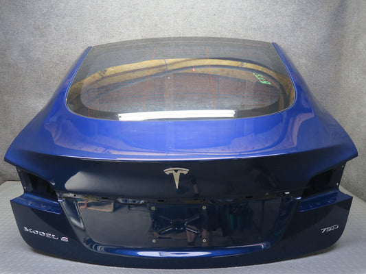 2016-2019 Tesla Model S 75D Rear Trunk Lid Liftgate Tailgate W/ Glass Blue