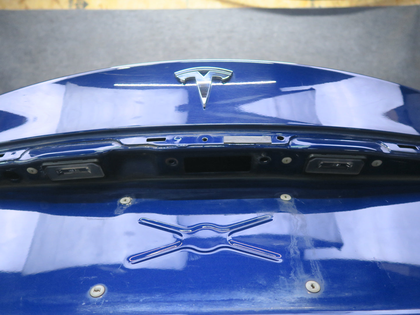 2016-2019 Tesla Model S 75D Rear Trunk Lid Liftgate Tailgate W/ Glass Blue