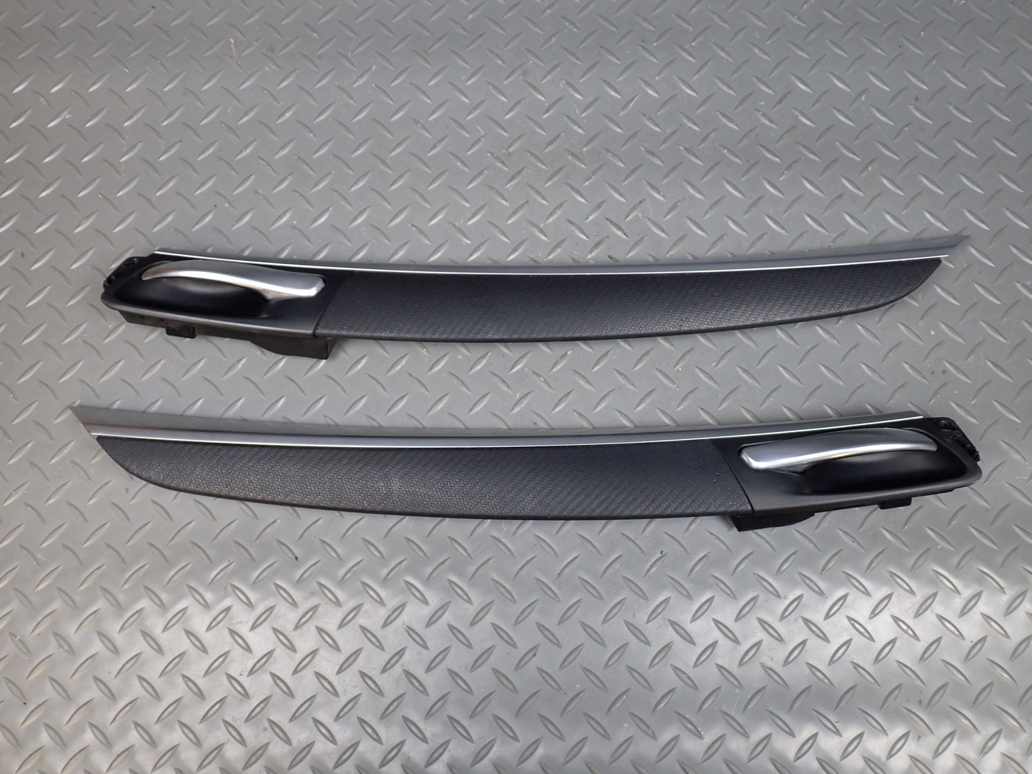 10-14 BMW E71 X6M Front & Rear Door Trim Bezel Panel Carbon Leather Set of 4