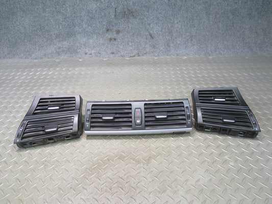 2007-2013 BMW E70 X5 Dash Front Left Center Right A/C Air Vent Grille Set of 3