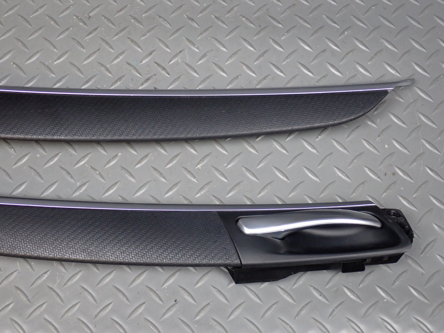 10-14 BMW E71 X6M Front & Rear Door Trim Bezel Panel Carbon Leather Set of 4