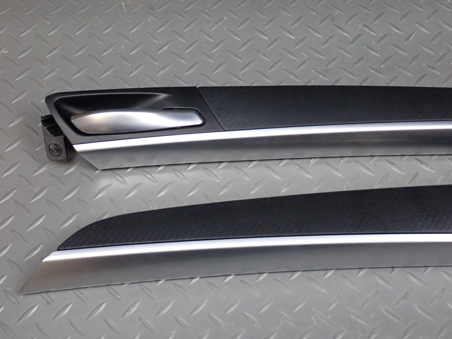 10-14 BMW E71 X6M Front & Rear Door Trim Bezel Panel Carbon Leather Set of 4