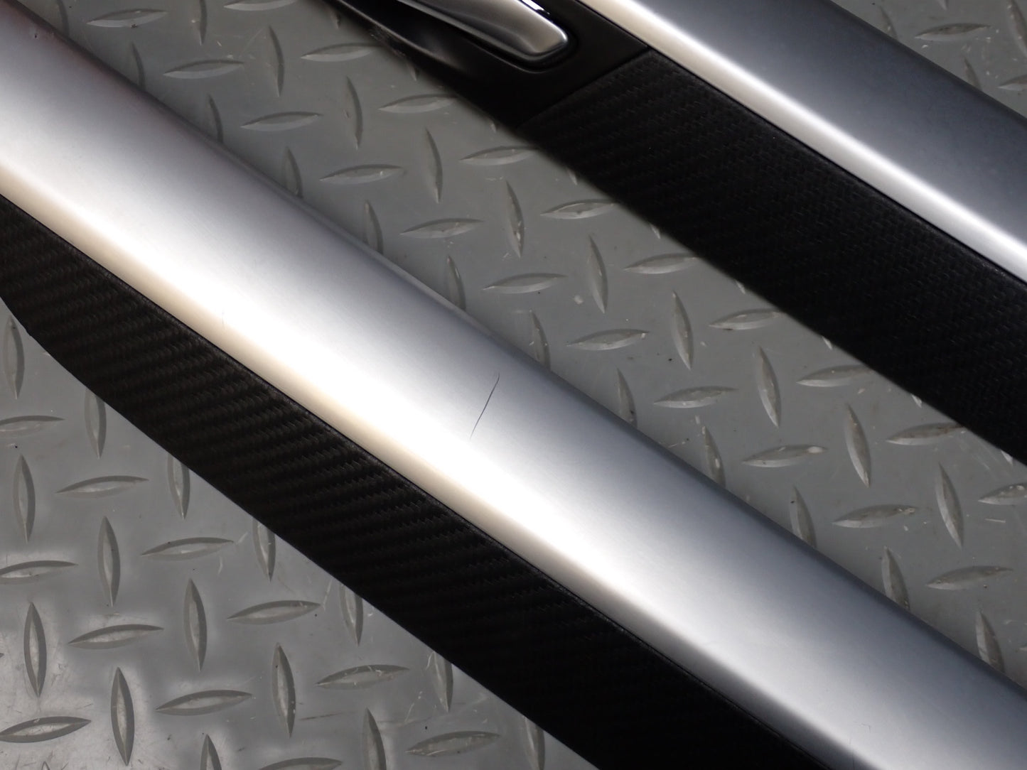 10-14 BMW E71 X6M Front & Rear Door Trim Bezel Panel Carbon Leather Set of 4