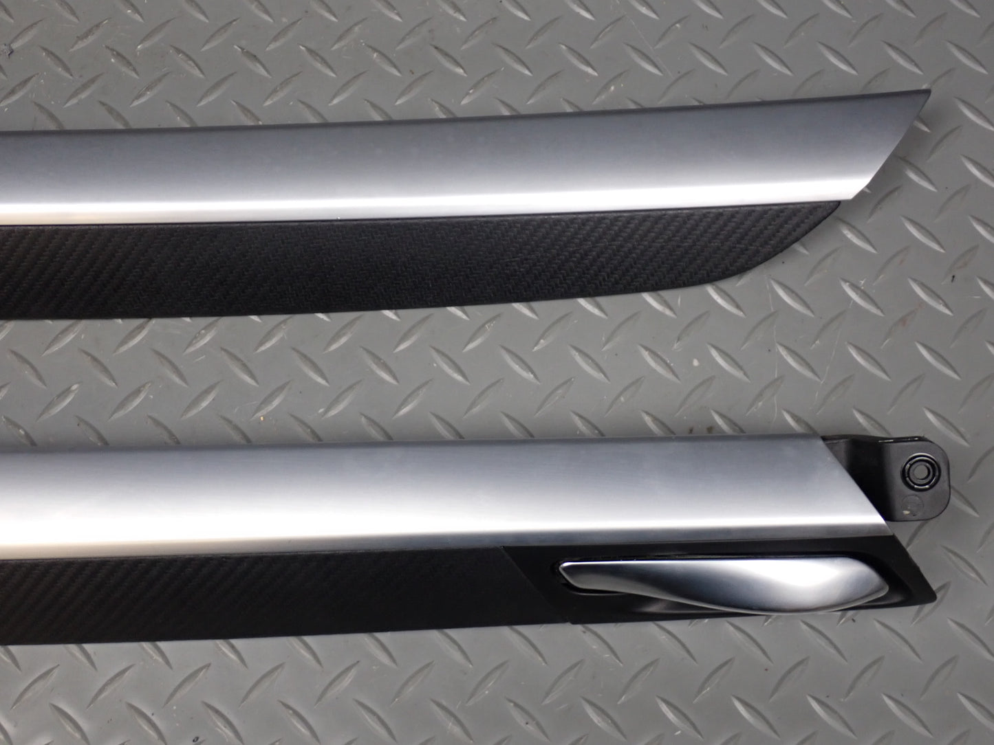 10-14 BMW E71 X6M Front & Rear Door Trim Bezel Panel Carbon Leather Set of 4