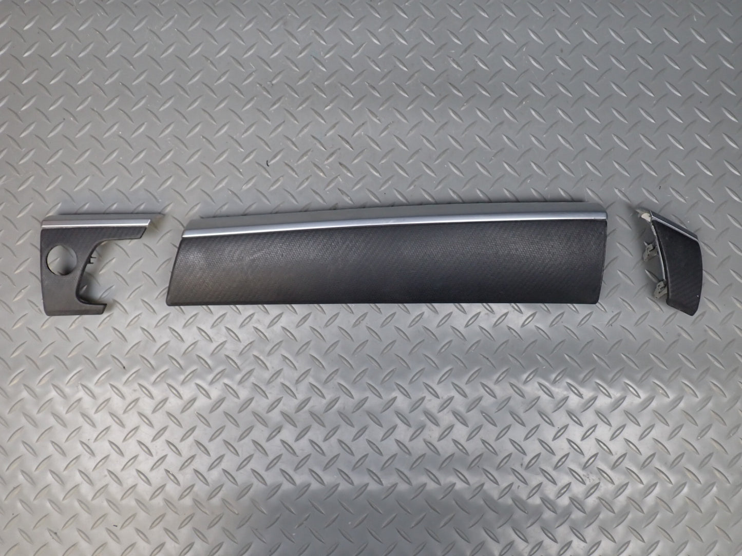 10-14 BMW E71 X6M Dash Front Left Right Trim Bezel Panel Carbon Leather Set of 3