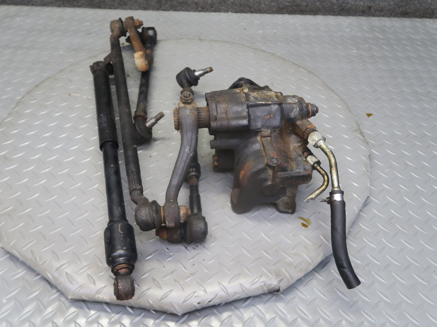 90-93 Mercedes W124 300E Power Steering Gearbox w Steering Linkage Tie Rods OEM