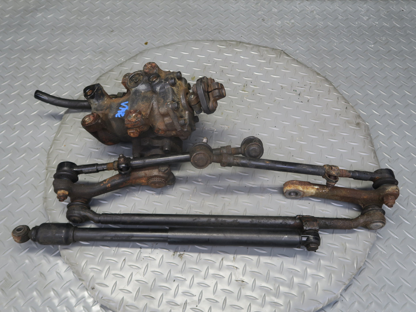 90-93 Mercedes W124 300E Power Steering Gearbox w Steering Linkage Tie Rods OEM