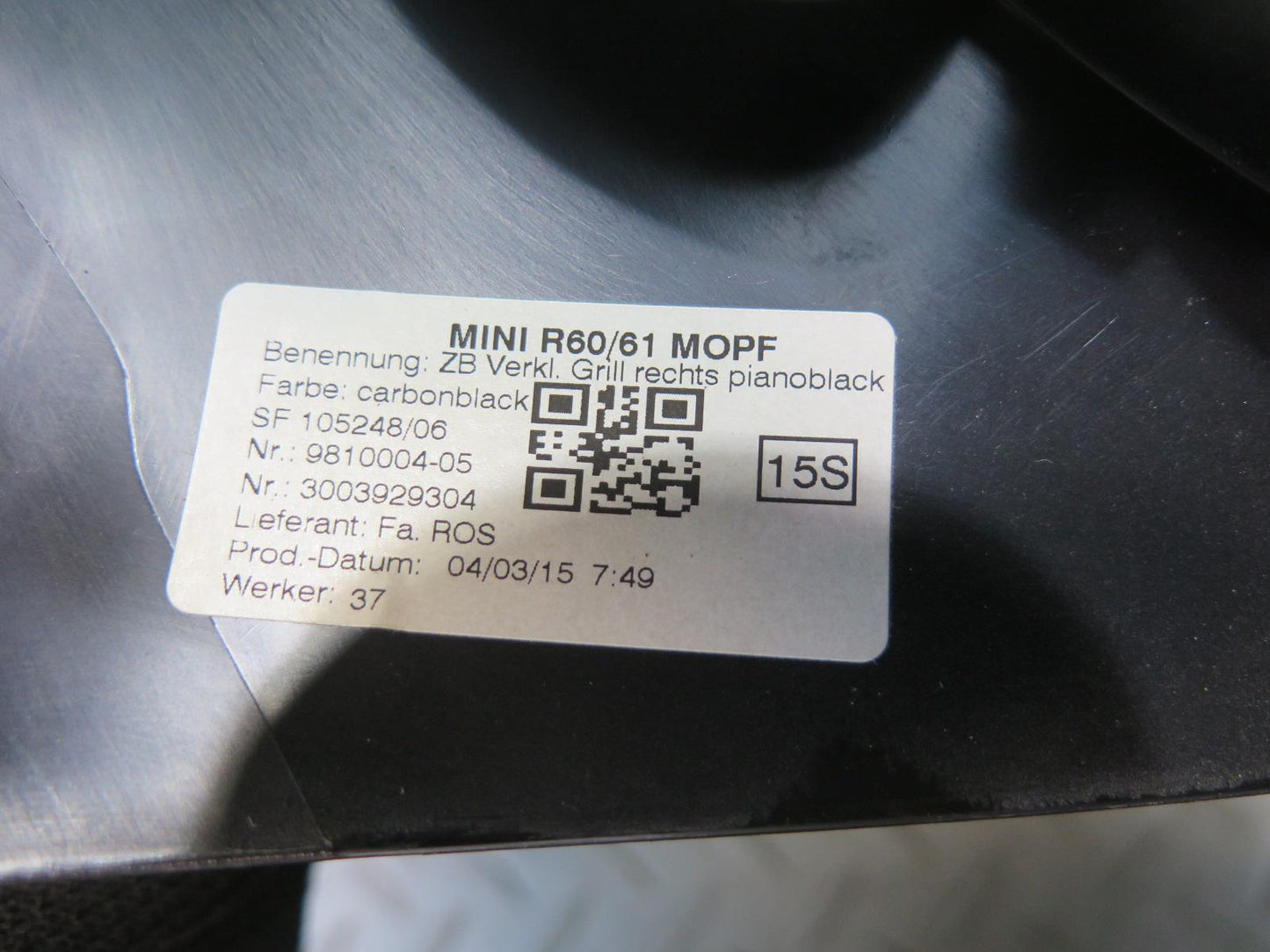 13-15 Mini Cooper S R60 R61 Dash Speedo Air Vent Trim Bezel Cover Panel Set OEM
