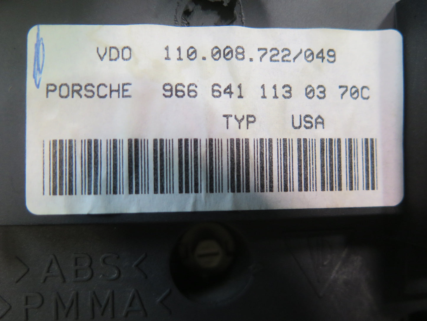 1999-2001 Porsche 911 Carrera 4 996 AWD M/T Speedometer Instrument Cluster DMG