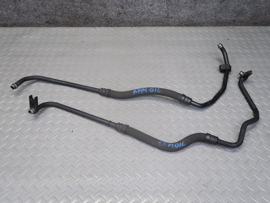 04-06 BMW E53 X5 N62 Set of 2 Engine Motor Oil Cooler Hose Pipe Line OEM