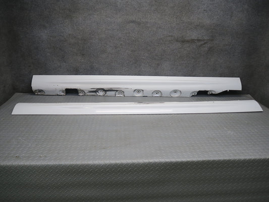 01-06 BMW E46 330ci Coupe Convertible Set of 2 Side Skirt Rocker Panel White OEM