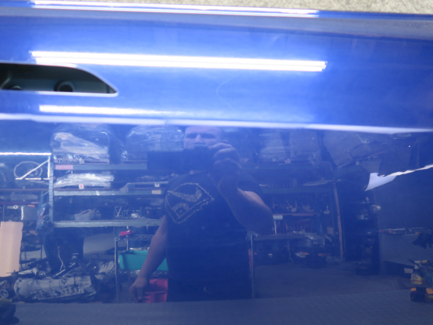 2016-2019 Tesla Model S 75D Front Right Passenger Side Door Shell Panel Blue