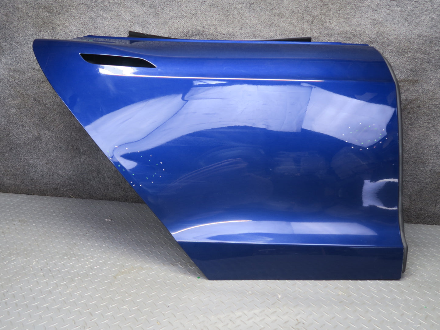 2016-2019 Tesla Model S 75D Rear Right Passenger Side Door Shell Panel Blue