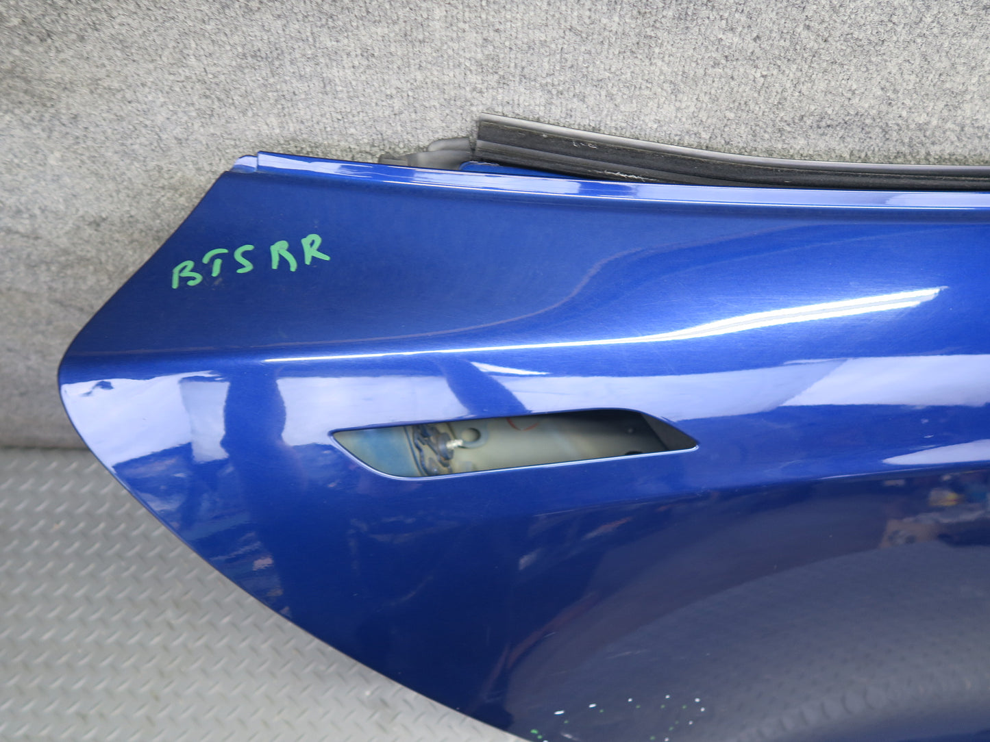 2016-2019 Tesla Model S 75D Rear Right Passenger Side Door Shell Panel Blue