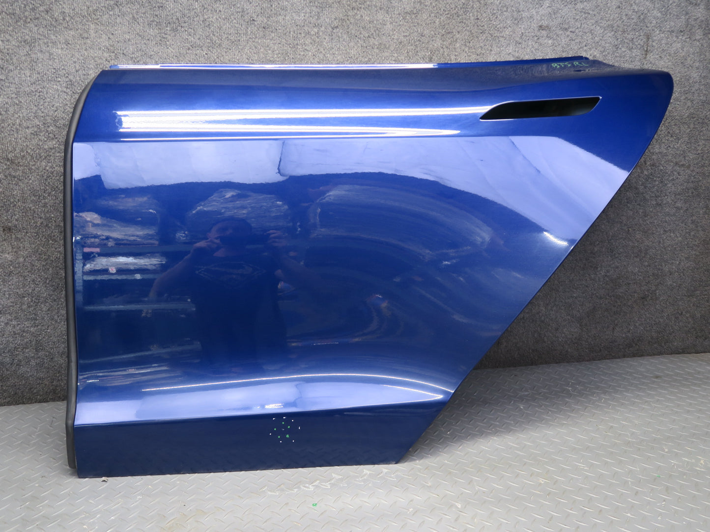 2016-2019 Tesla Model S 75D Rear Left Driver Side Door Shell Panel Blue