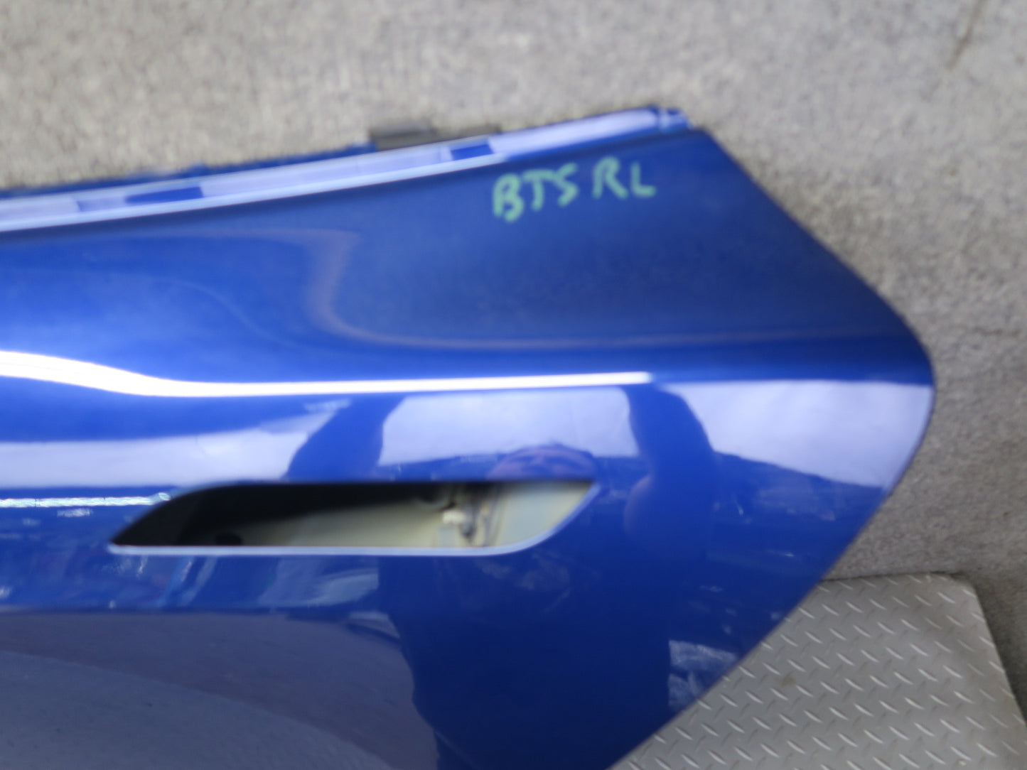 2016-2019 Tesla Model S 75D Rear Left Driver Side Door Shell Panel Blue