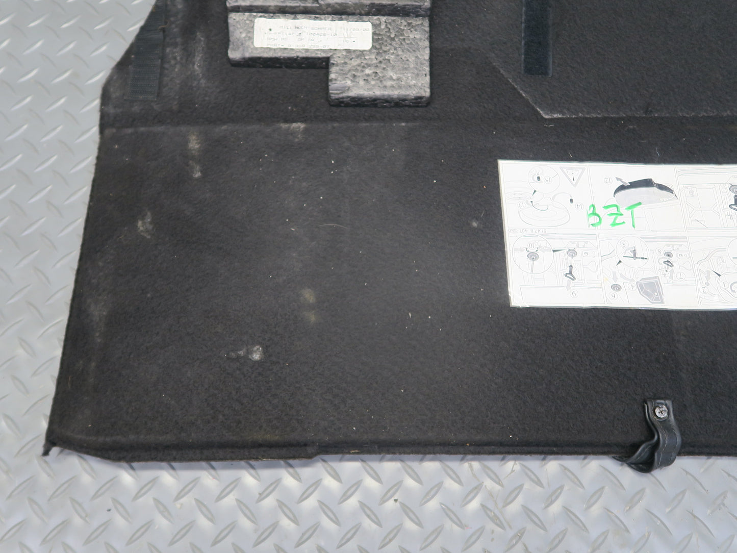 96-02 BMW E36/7 Z3 Roadster Rear Trunk Floor MAT Carpet Cover Gray 8399299 OEM