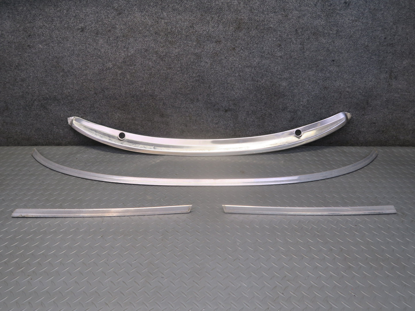 81-85 Mercedes R107 380SL Set of 4 Front Windshield Trim Chrome Molding OEM