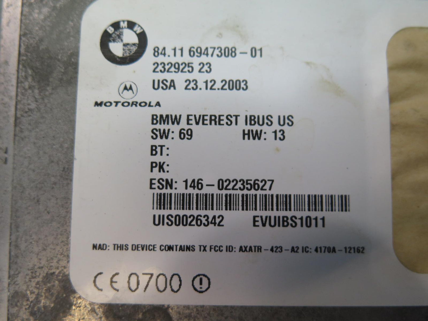 04-05 E46 330ci Telematics Control Module Unit 6947308 OEM