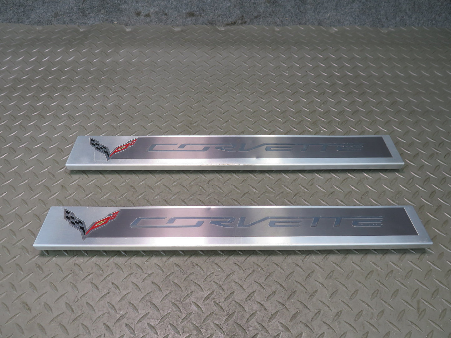 14-19 Chevrolet Corvette C7 Set of 2 Door Scuff Sill  Plate Trim Panel OEM
