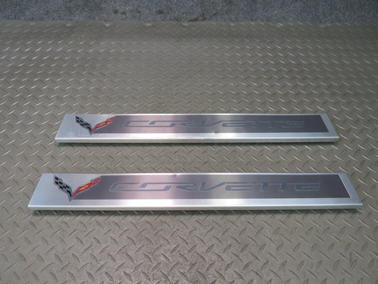 14-19 Chevrolet Corvette C7 Set of 2 Door Scuff Sill  Plate Trim Panel OEM