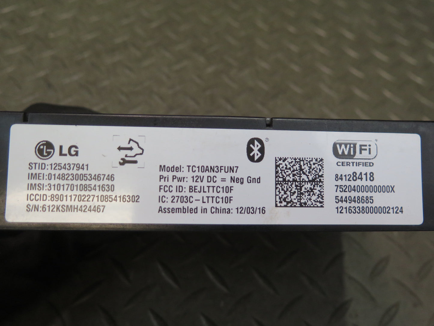 14-19 Chevrolet Corvette C7 Bluetooth Communication Control Module 84128418 OEM