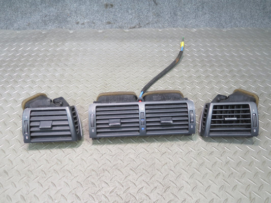 01-06 BMW E46 330ci Set of 3 Dash Front Left Center Right Air Vent Grille OEM
